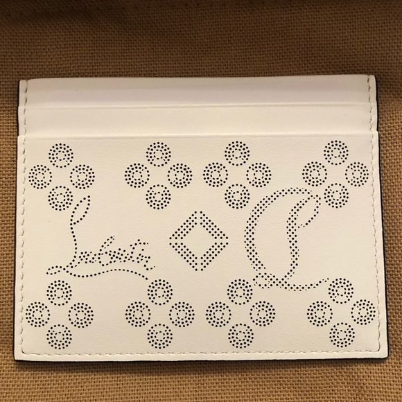 Christian Louboutin-W Kios Loubinthesky Laser-Cut Card Case - Picture 11 of 13